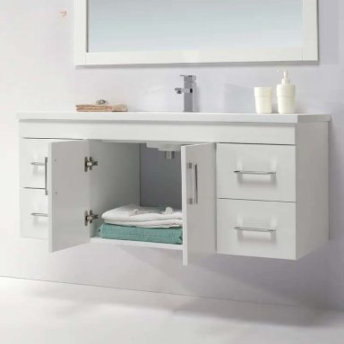 White Wall Mount Vanity