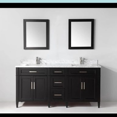 Dark tone double vanity